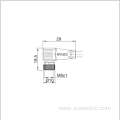 M8 male straight to angled female connector